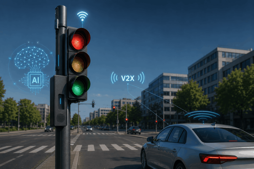 V2X and AI-based traffic signal control
