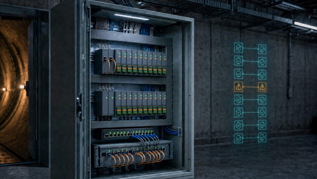 SCADA system integration in tunnels: PLC synchronisation
